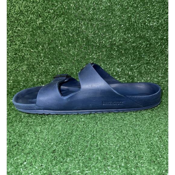 Birkenstock Sandals Eva Arizona Mens Size 13 Navy Blue Slip On Slide Shoe Strapy - Picture 2 of 10